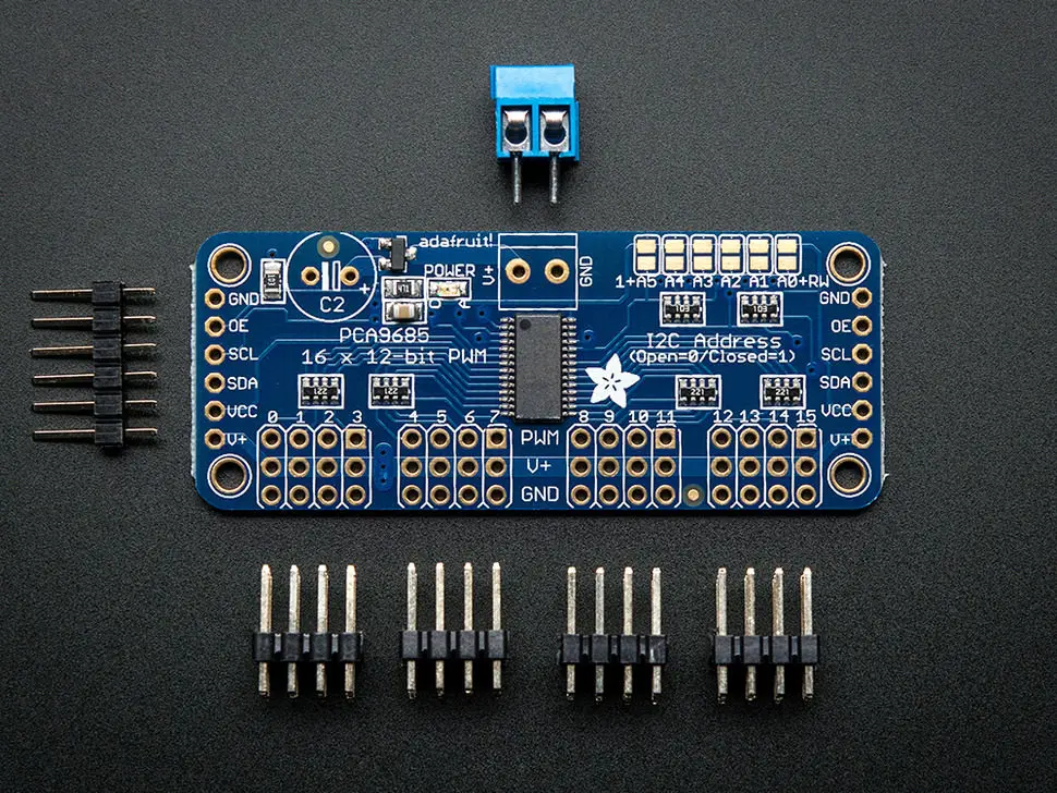 16-channel Servo Controller I2C Controls 12-bit PWM and Can Control Up to 992 Channels of Servos after Cascading
