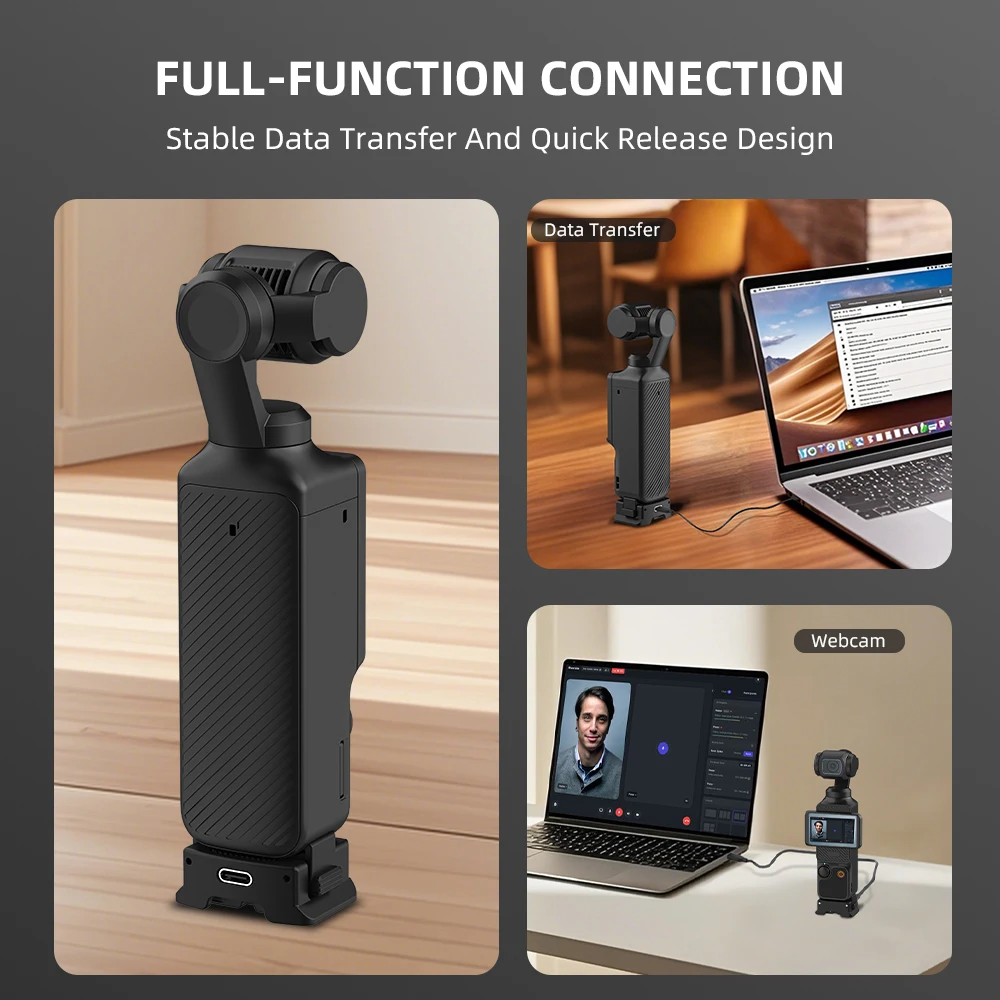 Schnellverschluss-Ladestation für DJI OSMO Pocket 3/4/4P Aufrechte Multifunktions-Halterung Desktop-Basis Kamera-Zubehör