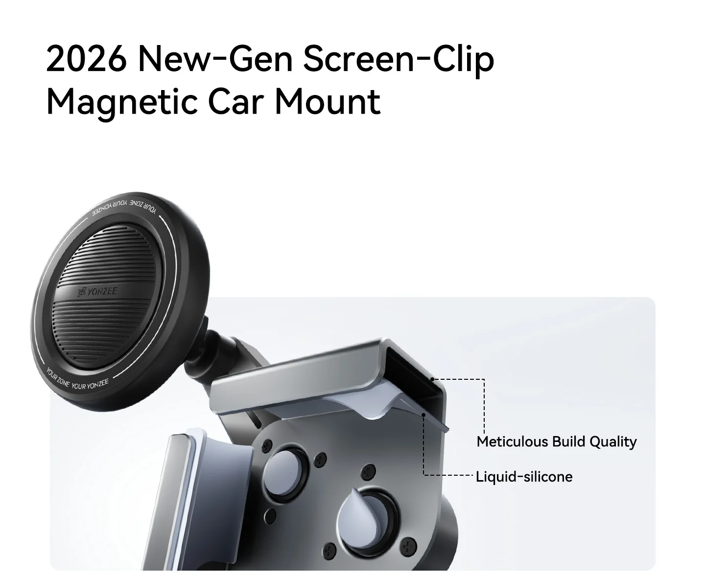 YZ Für Tesla Model Y YL 3 Juniper Standard Highland Bildschirm-Handyhalterung 180 ° Drehbarer, verstellbarer magnetischer Handyhalter – Zubehör – Detail 6