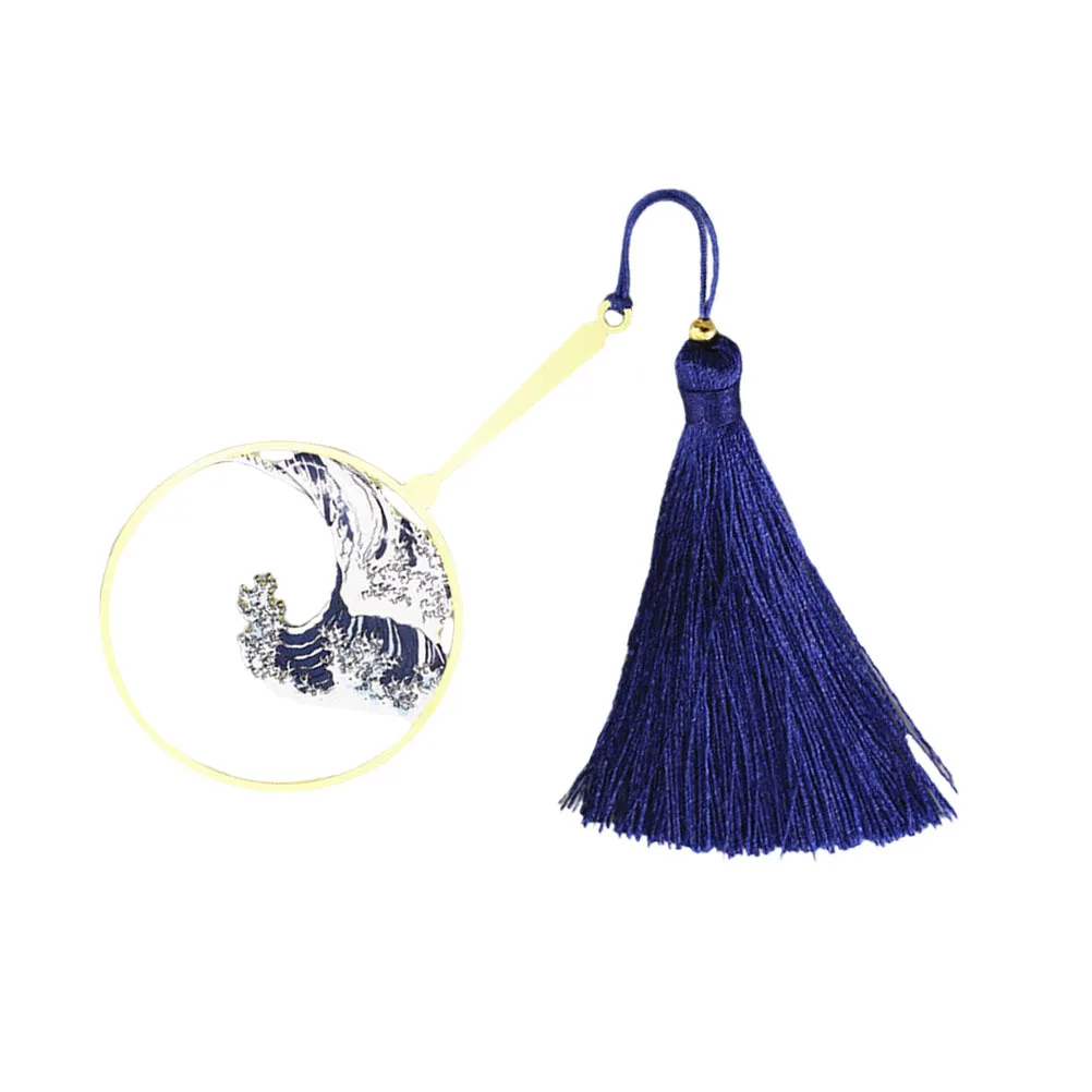 

1Pcs Sea Wave Bookmark Creative Unique Hanging Decor Graduation Gift Multipurpose Exquisite Tassel DIY Bookmarks