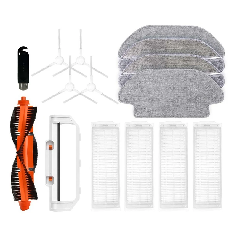 

For EVERYBOT 3I R-R-EV3-3I Robot Vacuum Cleaner Replacement Main Side Brush Hepa Filter Mop Rag