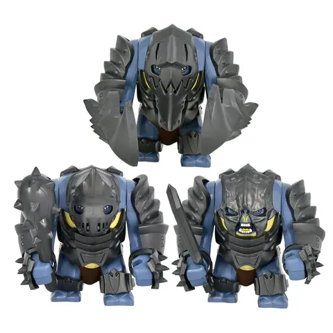 Medieval Orc Warrior Soldier LOTR Big Figure Uruks Warg Chariot Mount Building Blocks Bricks 3 Styles toys Gift for Collectors