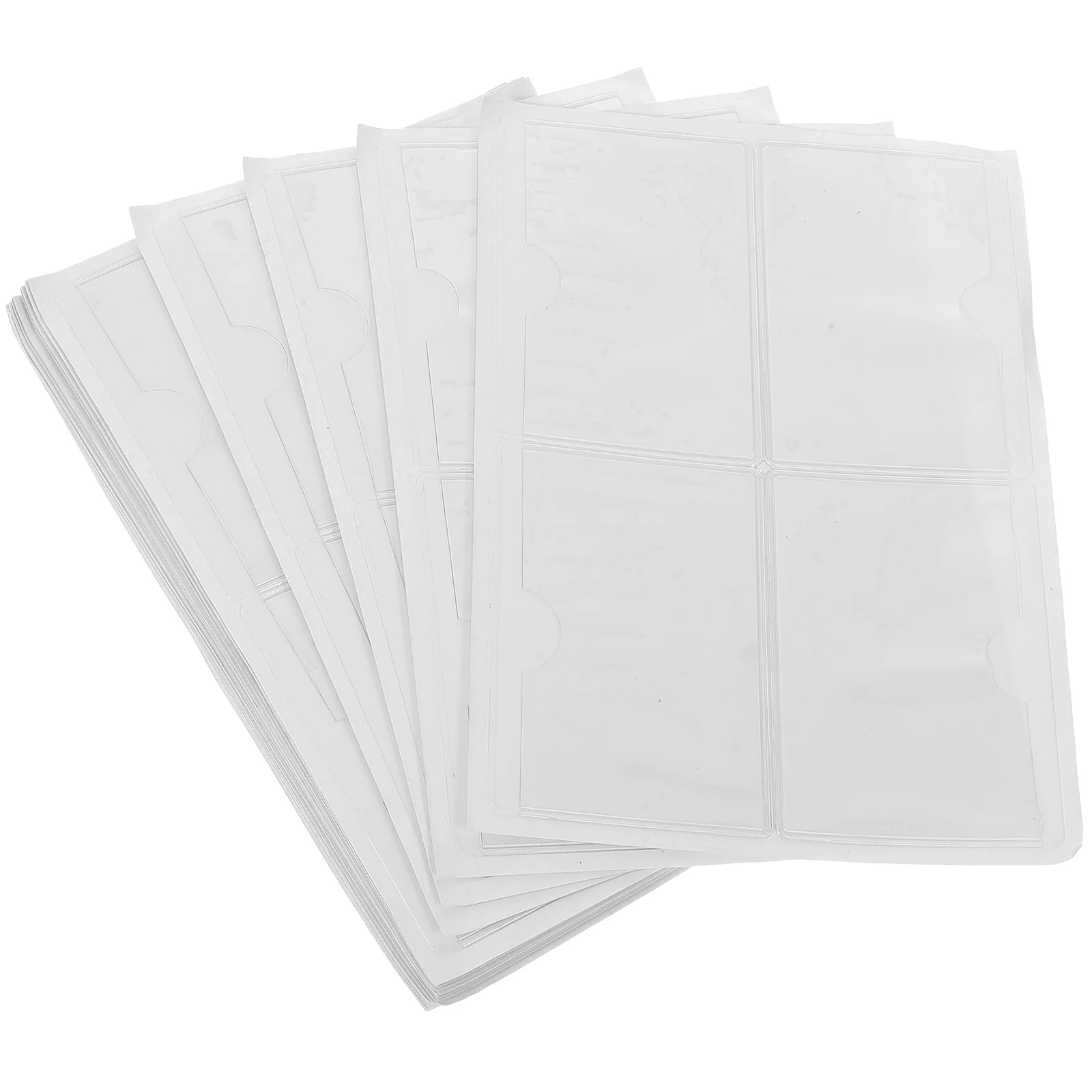 100 قطعة حامل بطاقات عمل ذاتي اللصق PVC من البلاستيك الشفاف جيوب ملصقات للبطاقات لمنظم الكمبيوتر المحمول والمخطط المكتبي #2