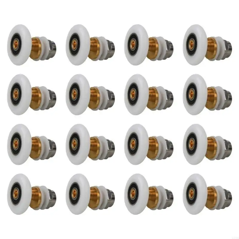  Smooth Glidings 16pcs Shower Cabin Glass Door Rollers Shower Enclosures Glass Door Sliders for Home Bathroom Upgrades