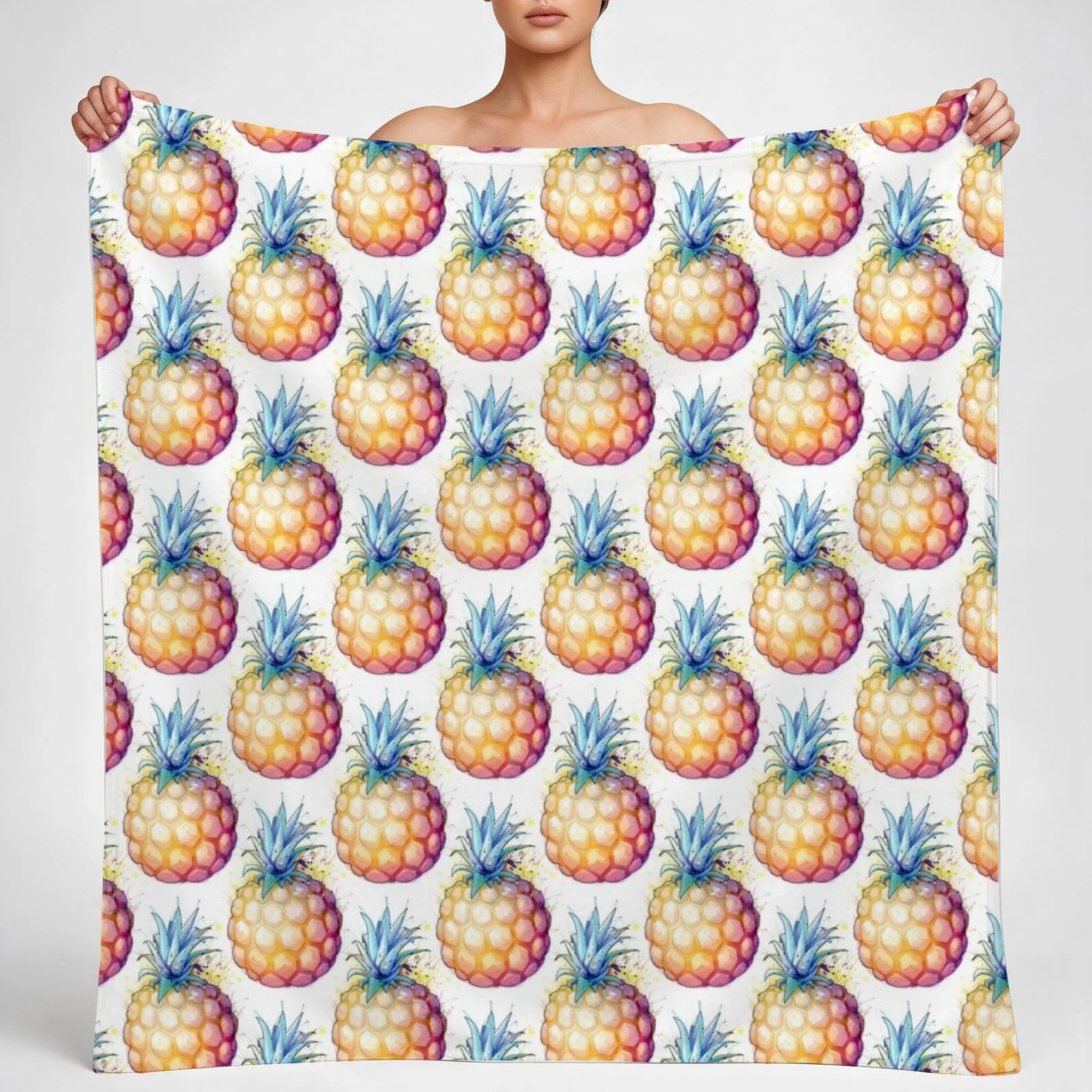 Fat Pineapple 2 Throw Blanket couch cozy soft plush fuzzy picnic outdoor blanket
