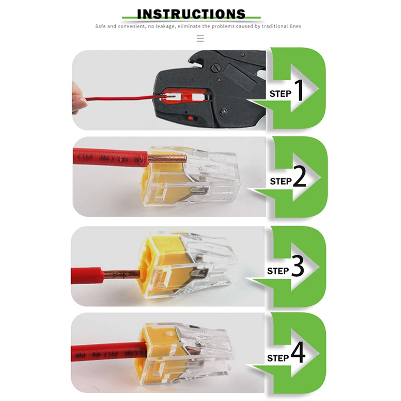 DIY GO 102/104/106/108 Universal Compact Wire Connectors Push-in Conductor Terminal Block 2/4/6/8 Pin Mini Fast Junction Box