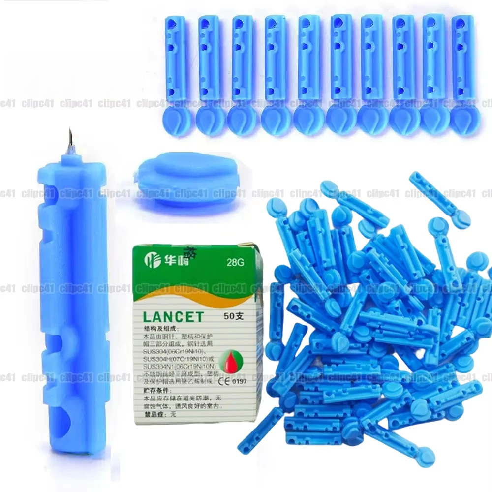 50-1000Pcs Blood Lancet Pen Medical Tool Disposable Needles Glucose Meter Diabetes Test Sterile Lancets Vent Drain Blood Lancet