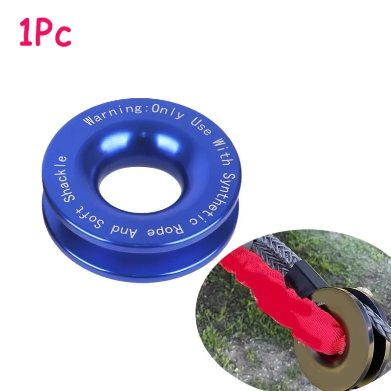 

1/2/4Pcs Car Recovery Ring Winch Soft Shackle Recovery Ring Kits Truck ATV Winch Rope Hauls Snatch Soft Shackle Car Accessory