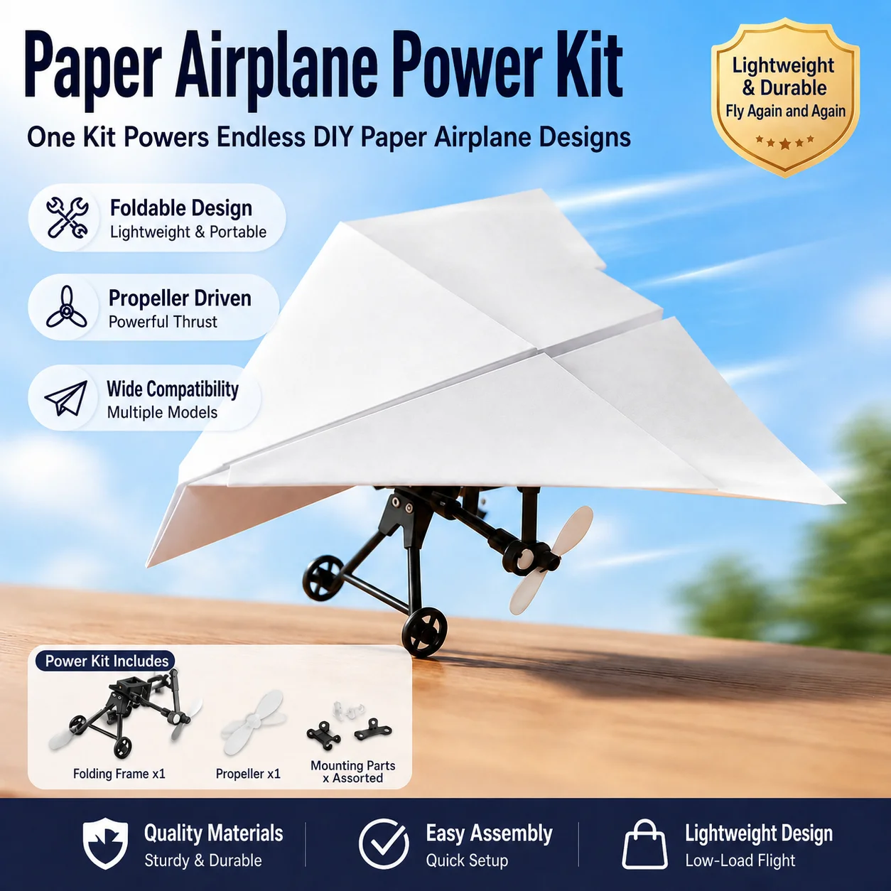 Rc Aircraft Building Parts Foldable Diy Rc Plane Power Kit Diy Remote Control Paper Plane Kit Simple Installation For Creative