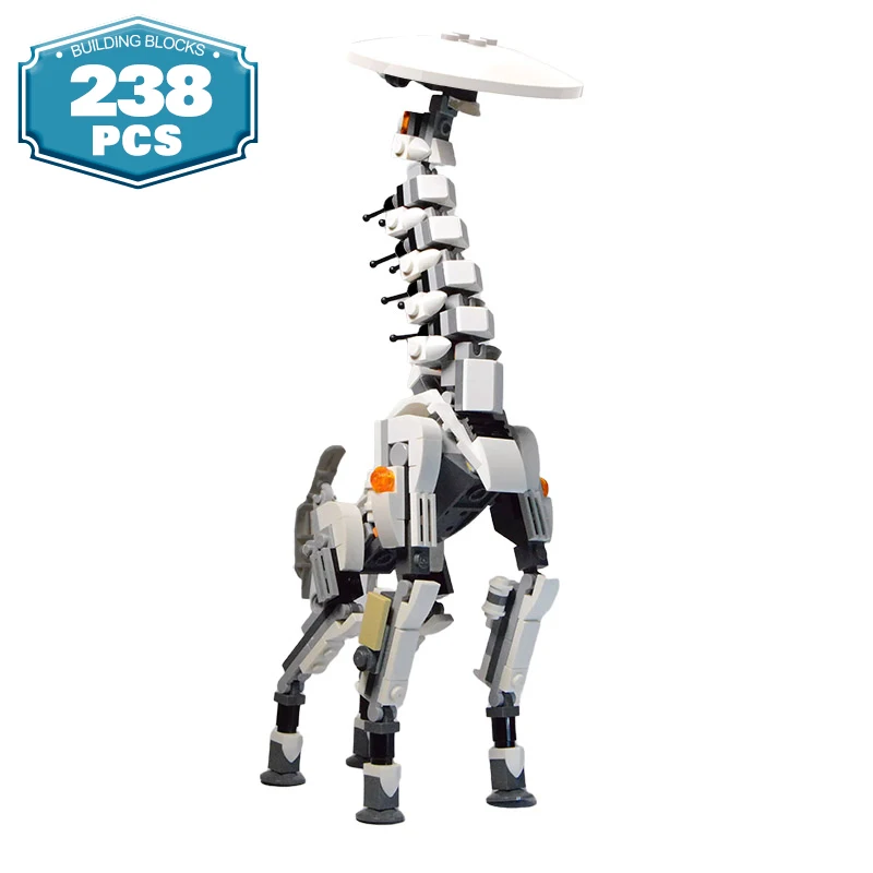 New Moc Game Horizon Zero Dawned Mini Long-necked Beast Building Block Action Figure Mechanical Monster Mech Bricks Boy Toys