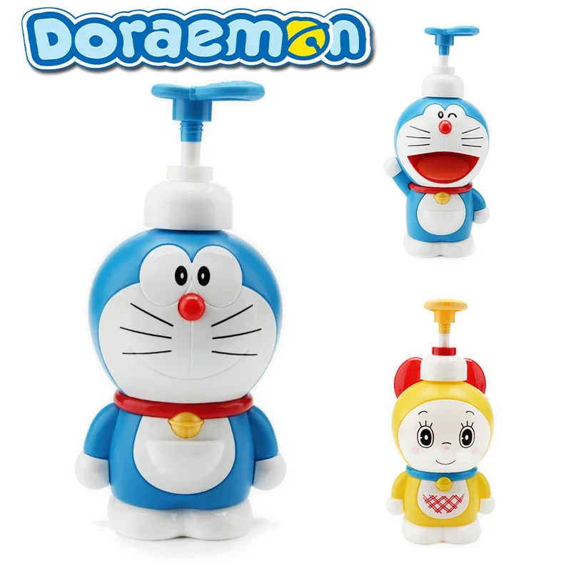 380ml Cute Doraemon Three-dimensional Dispenser Bottle Animation Outdoor Travel Shampoo Shower Gel Press Type Dispenser Bottle