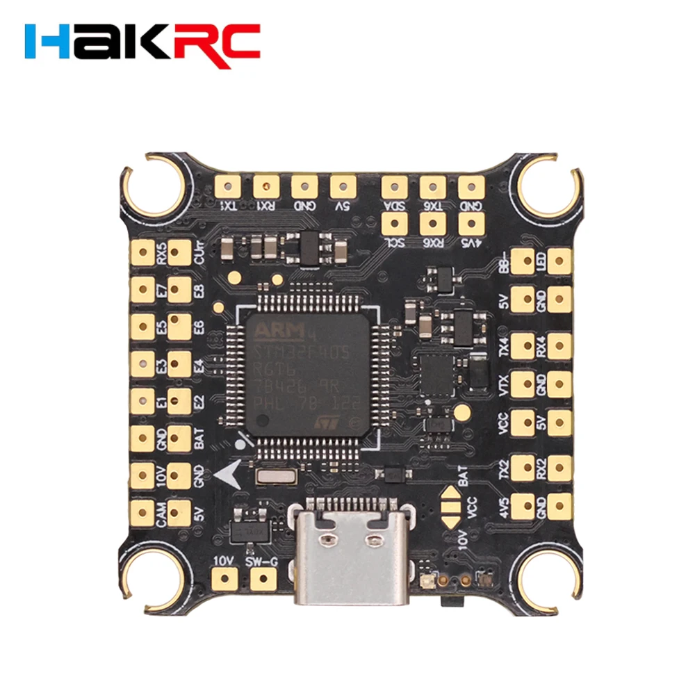 

HAKRC F405 V2 DJI F4 Flight Controller ICM42688 Dual BEC 5V 3A / 9V 2.5A Betaflight STM32F405RGT6 3-6S for RC FPV Racing Drone