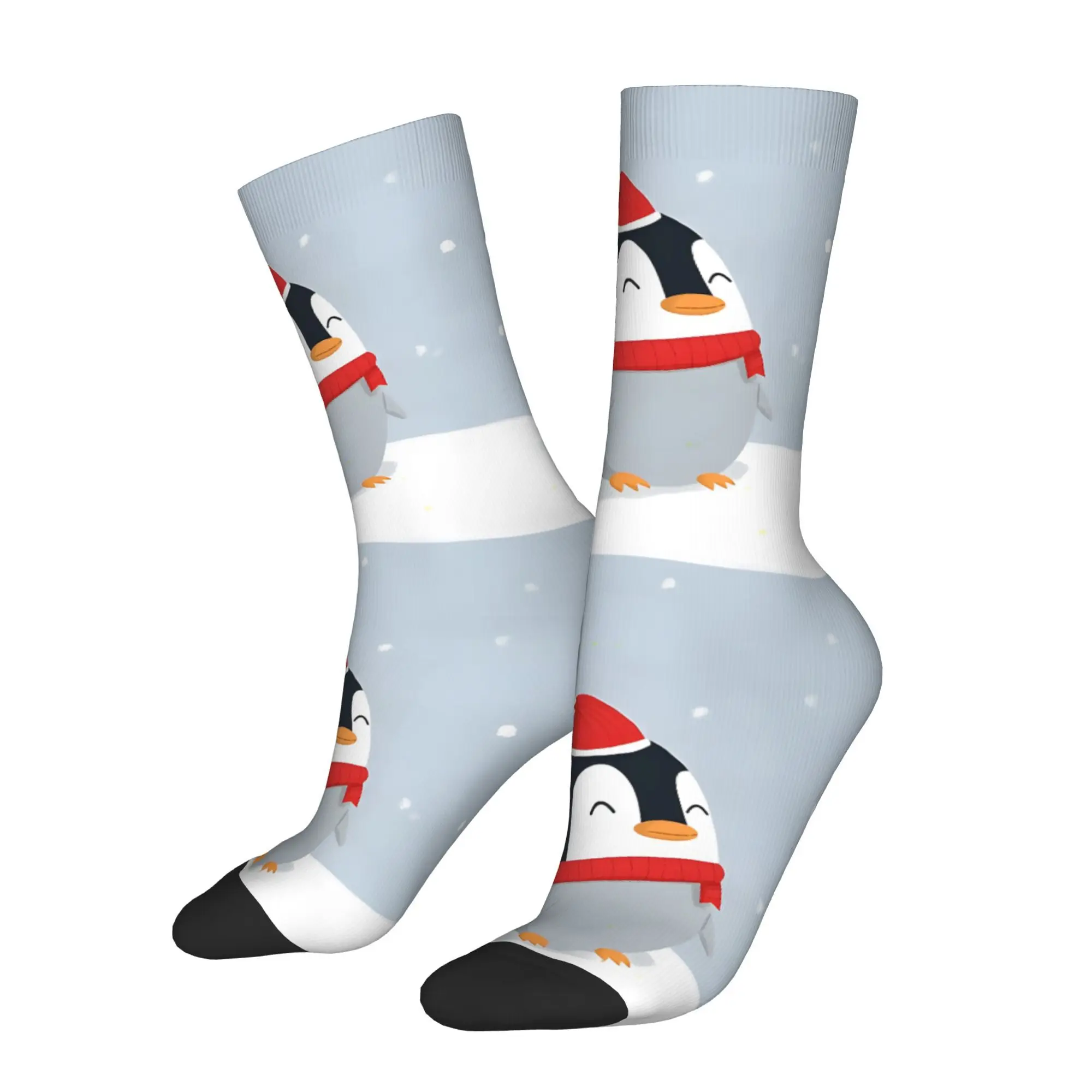 

Забавные носки для мужчин, рождественские носки с пингвином в стиле хип-хоп, Харадзюку, счастливые качественные носки с принтом, бесшовный подарок