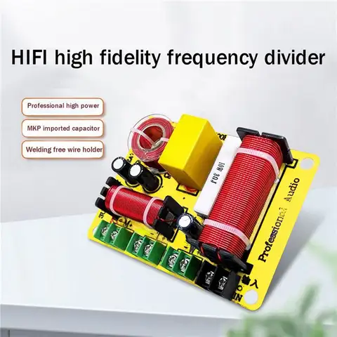 DT51 2X 3 Way Frequency Divider Treble+Midrange+for Bass HiFi Crossover Audio Frequency Divider Home 300W 4-8 Ohm