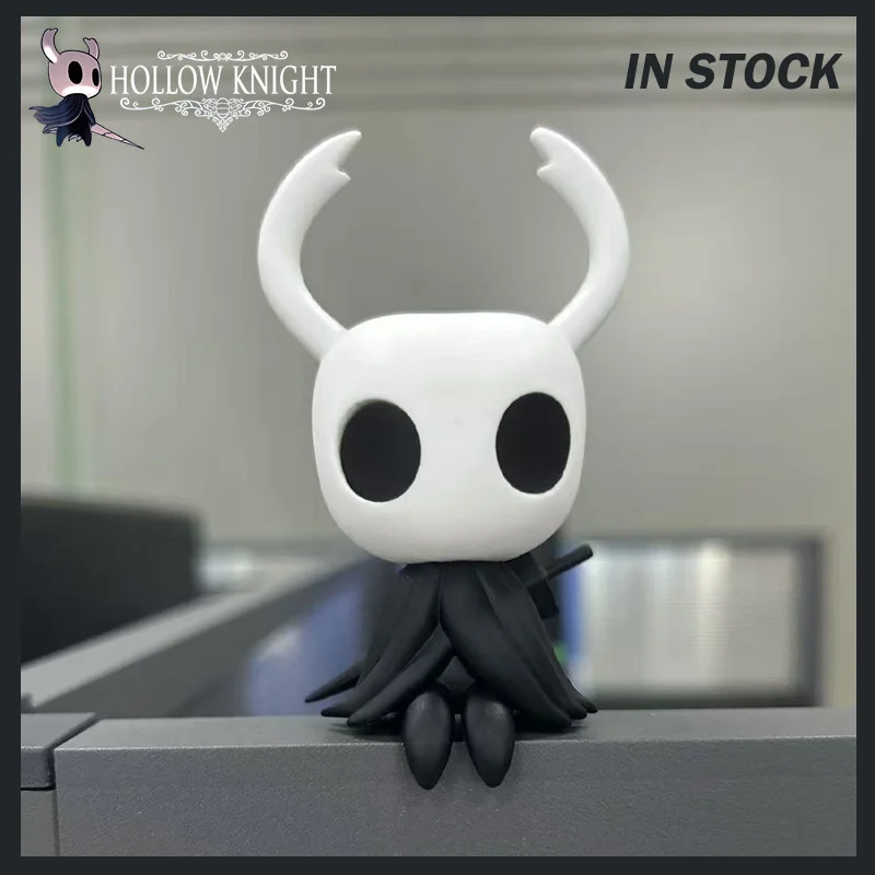 

In Stock Hollow Knight Sitting Posture Figurine Cute Anime Peripheral 10cm Pvc Model Computer Desktop Ornament Collectibles Gift