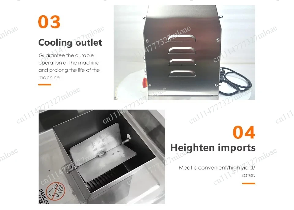 Thickness 3/2.5/4/2.0/20/10/15 mm 200 kg/h,voltage 110/220V Commercial meat slicer, electric meat slicer, stainless steel meat