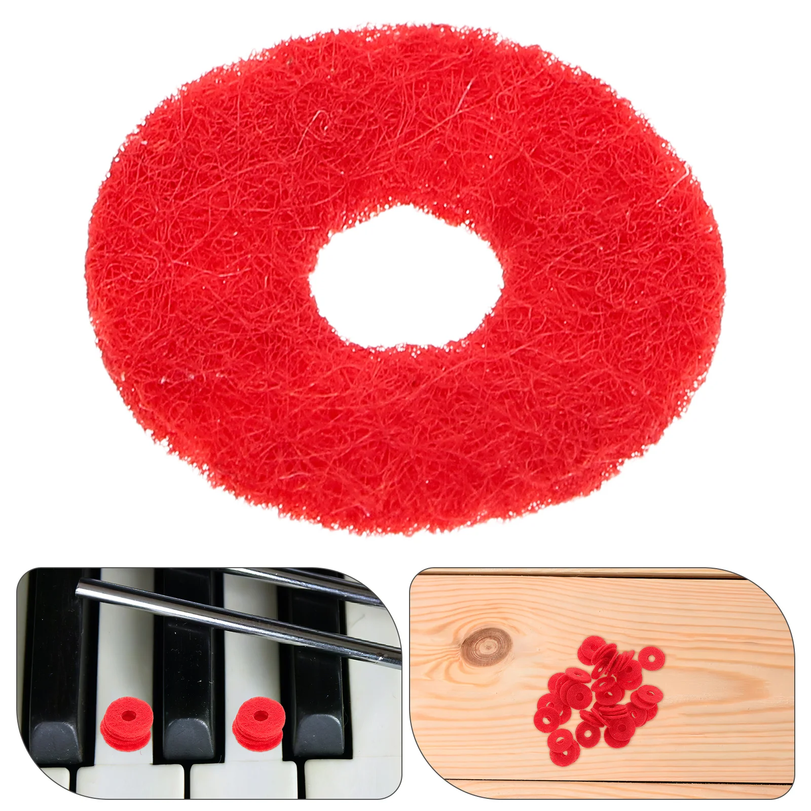 

90 Pcs Piano Accessories Keyboard Felt Ring Balance Washer Fix Kit Woolen Cleaner
