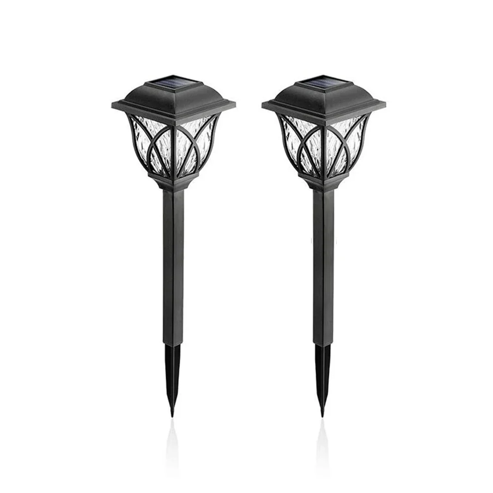 Solar Lamp 2PCS Led Outdoor Waterproof Retro Garden Lights Home Waterproof Park Lawn Light forPath Landscape Lighting Decorative