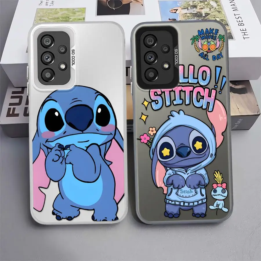 Casing untuk Samsung untuk Galaxy A23 A16 A34 A15 A12 A24 A13 A22 A25 A14 A32 Sampul Lembut Kartun Lucu Stitch