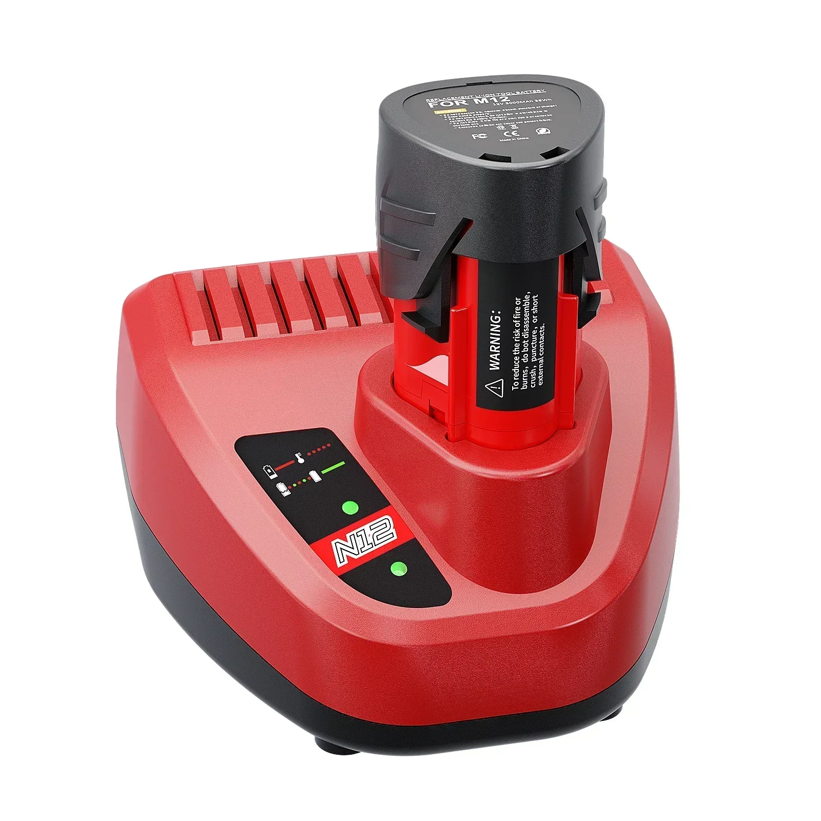 For Milwaukee M12 Rechargeable Battery 3.0Ah/6.0Ah  For 12V Cordless Tools 48-11-2402 48-11-2411 48-11-2401 MIL-12A-LI+charger