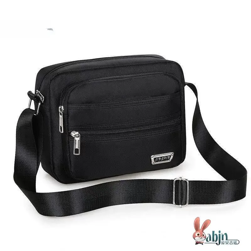Casual Canvas Shoulder Bag for Business Transactions Women's Crossbody Bag Men's Small Square Bag Leisure Tote Bag