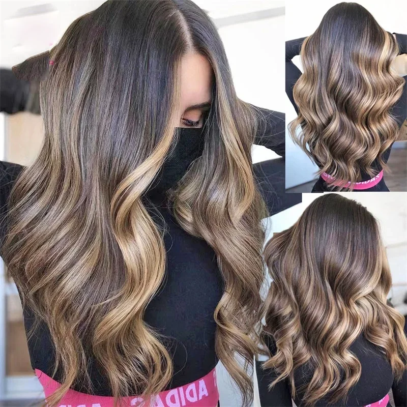 26inch Highlight Blonde 5x5 Silk Base Body Wave Jewish Human Hair Wig With Baby Hair HD Lace European Hair Preplucked Daily