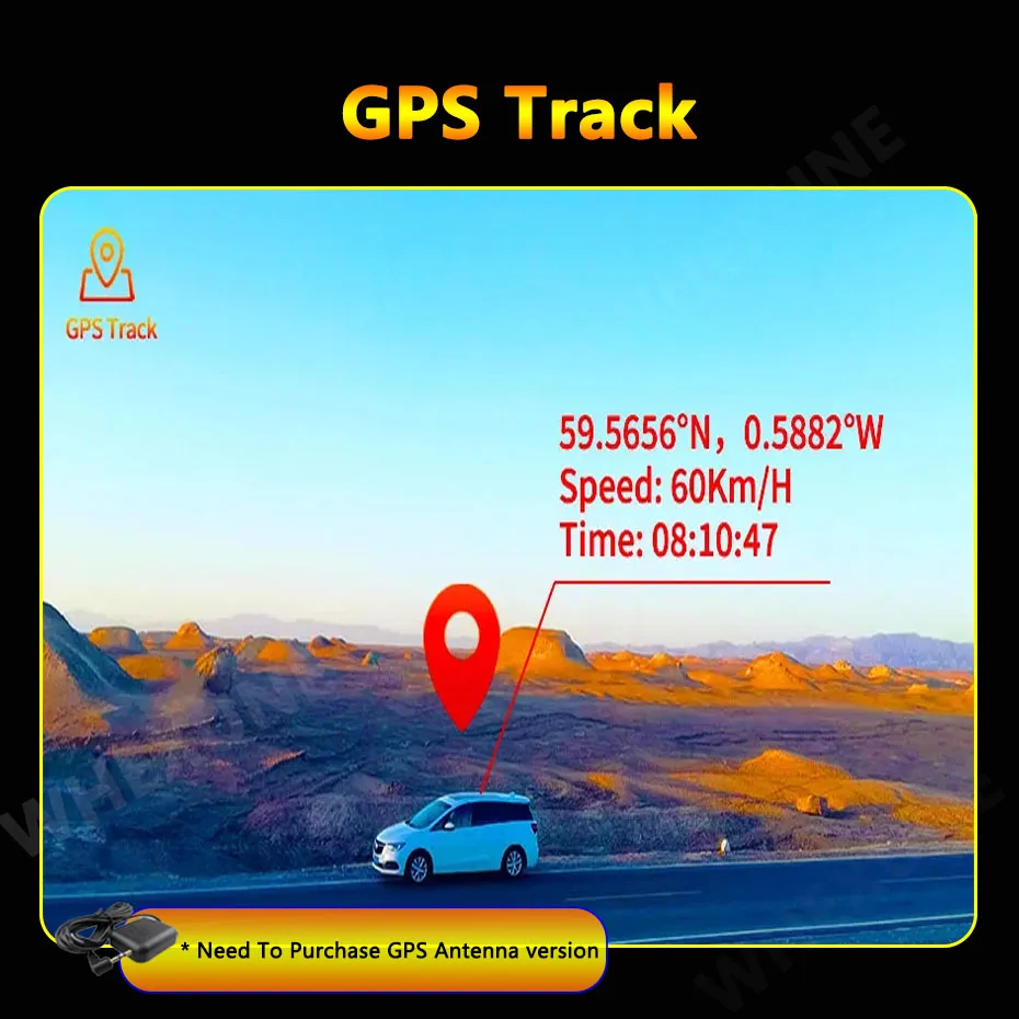 كاميرا داش 4K UHD 11.26 بوصة 3 قنوات GPS مع Apple Carplay اللاسلكية وكاميرا احتياطية للتحكم الصوتي Android رؤية ليلية بالأشعة تحت الحمراء