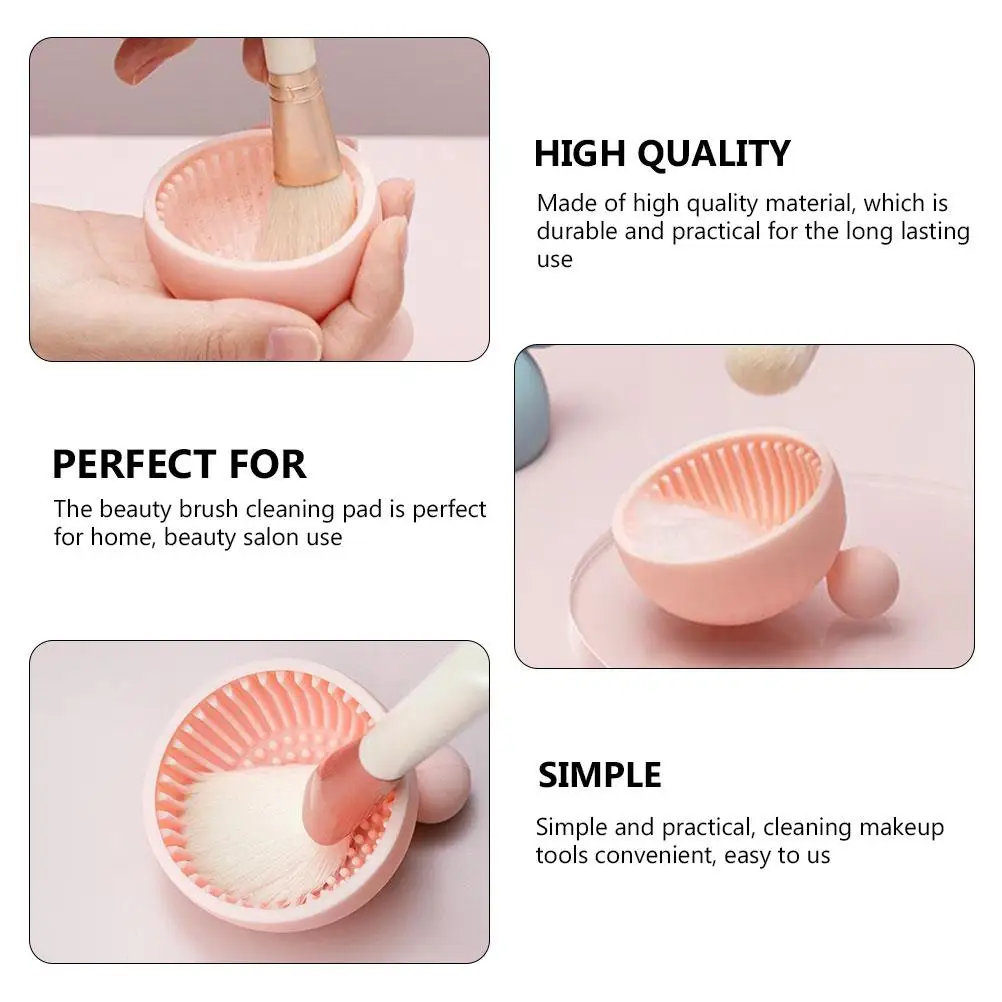 Placa de cepillo de silicona, cuenco, almohadilla de lavado para brochas de maquillaje, salón, hogar, limpiador de brochas de maquillaje, accesorios de herramientas de belleza