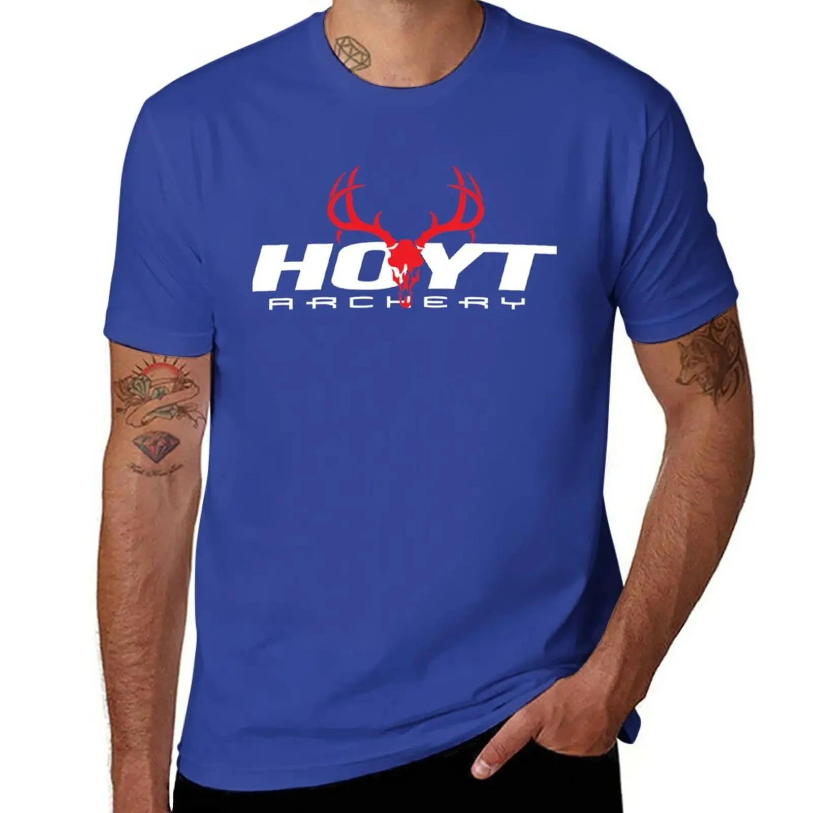 New HOYT ARCHERY LOGO BOW ARROW Graphic Print Classic Short Sleeves T-Shirt Aesthetic Clothing  t shirts Men\'s Clothing