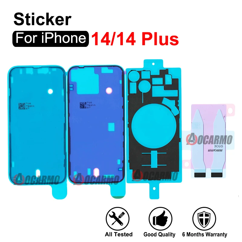 Front LCD Screen And Rear Cover Waterproof Adhesive +Back Battery Glue Sticker For iPhone 14 14Plus