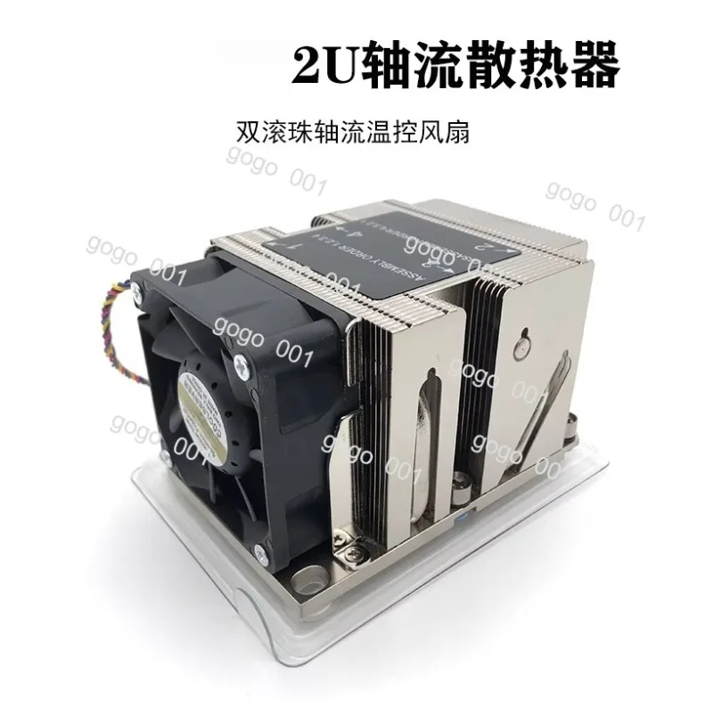 2U Server CPU Cooler 4 Heat Pipes PWM Fan for LGA3647 Socket 4 Wire Speed Control New