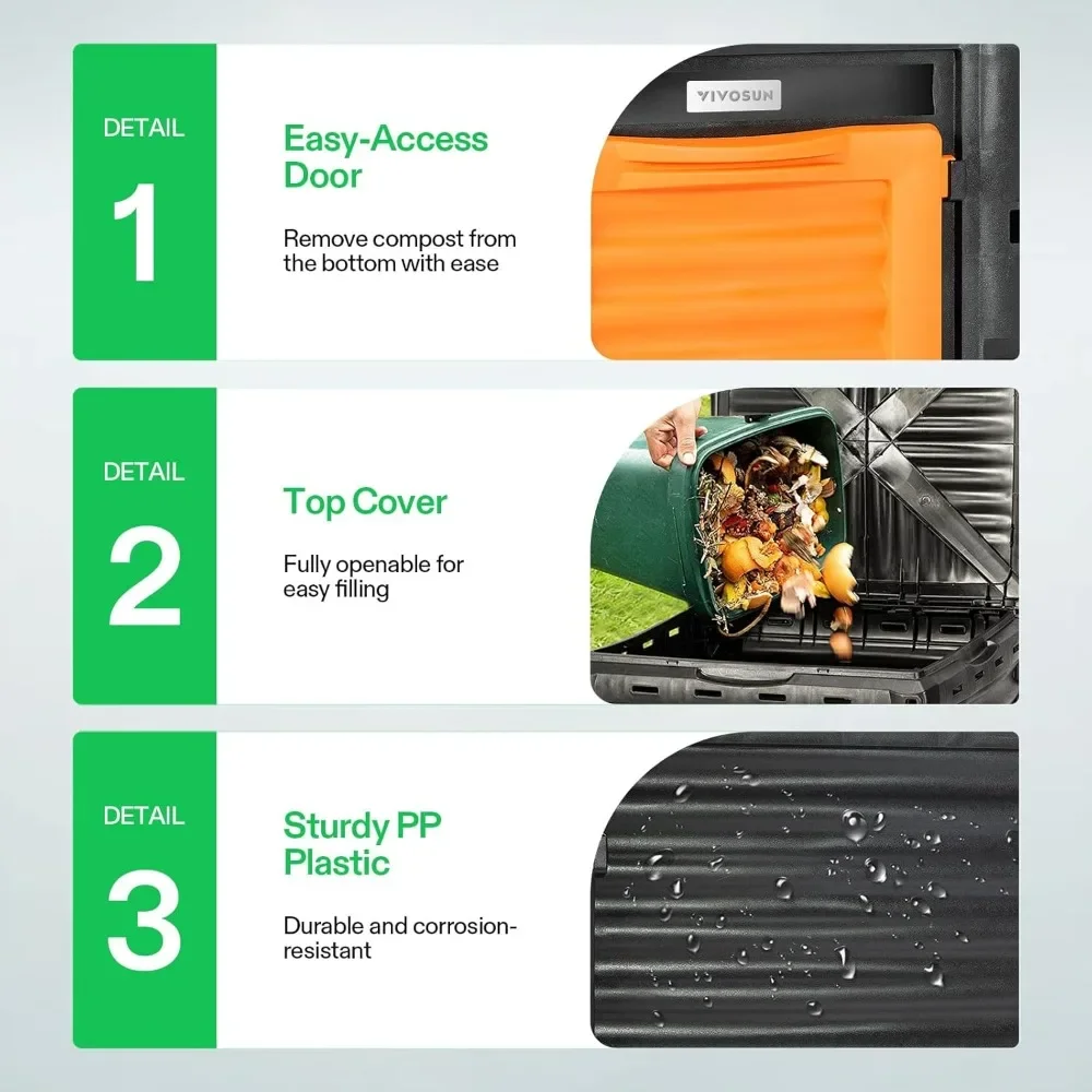 Gallon Outdoor Composting Bin - огляд і ціна Compost Bin