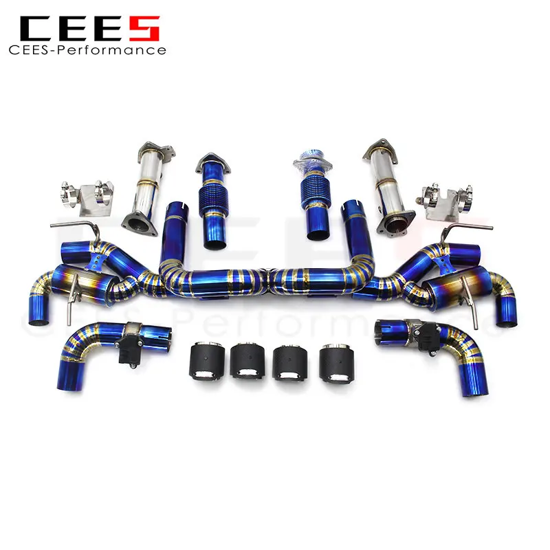 

CEES Catback Exhaust for Chevrolet Corvette C8 2019-2023 Titanium Downpipe Exhaust Pipe Tuning Valve Muffler Car Exhaust System