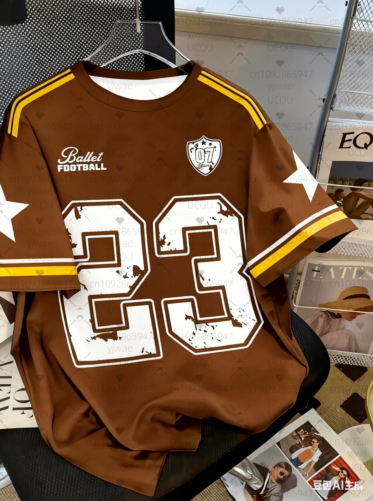 

2025 Autumn 23 Football Print T-Shirt Short Sleeve Sports Men's T-Shirt Unisex Casual Daily Wear Jersey T-Shirt Men's Clothing