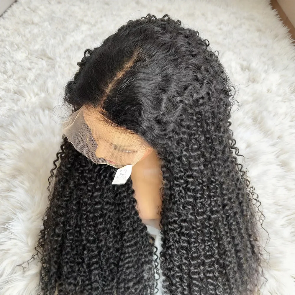 

Вьетнамский парик с кружевной передней частью 30 дюймов, из бразильских натуральных волос, черный, 13X6 HD, кудрявый, 13X6 Kinky Curly