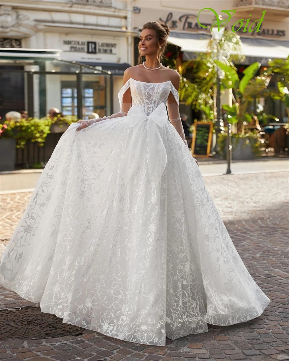 Vestido de novia de Organza blanco Sexy personalizado, vestido de novia Formal sin tirantes con hombros descubiertos, vestido de novia suave de corte en A, bata de novia