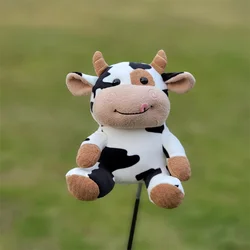 Cartoon The Cow Golf Headcovers peluche Cute Golf Driver Fairway Wood Putter Headcover accessorio da Golf colori bianco marrone