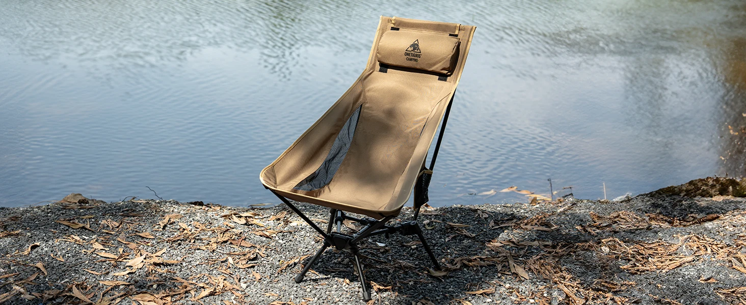 OneTigris Tigerblade Klappbarer Campingstuhl 330LB Übergroßer Tragbarer Outdoor-Stuhl zum Angeln, Wandern, Backpacking, Garten- und Picknickgebrauch – Detail 10