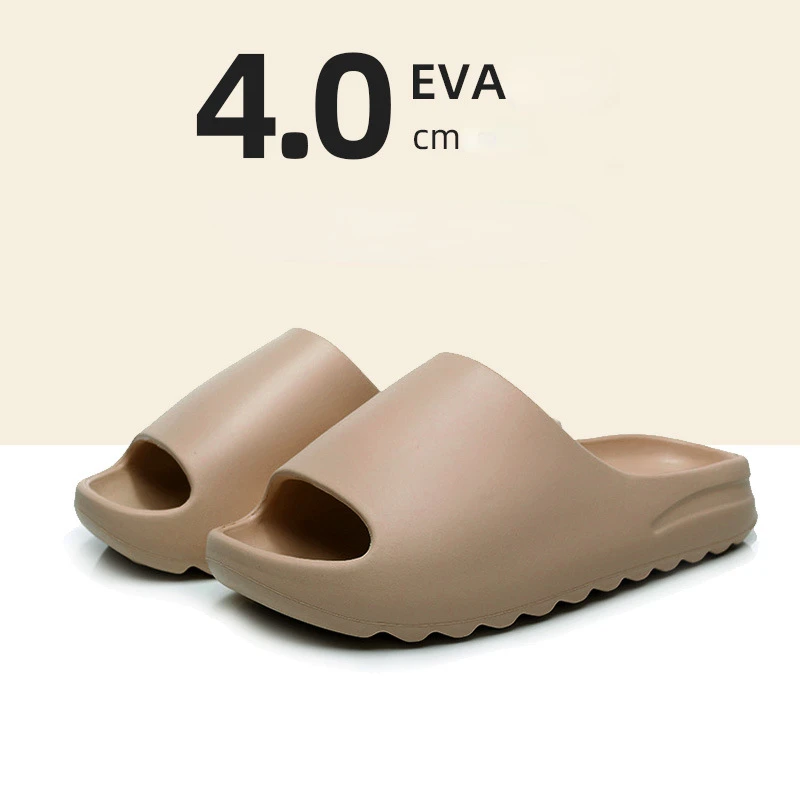 Zapatillas de suela gruesa para hombre y mujer, pantuflas universales para interiores y exteriores, pantuflas suaves para pareja, sensación de pisar heces