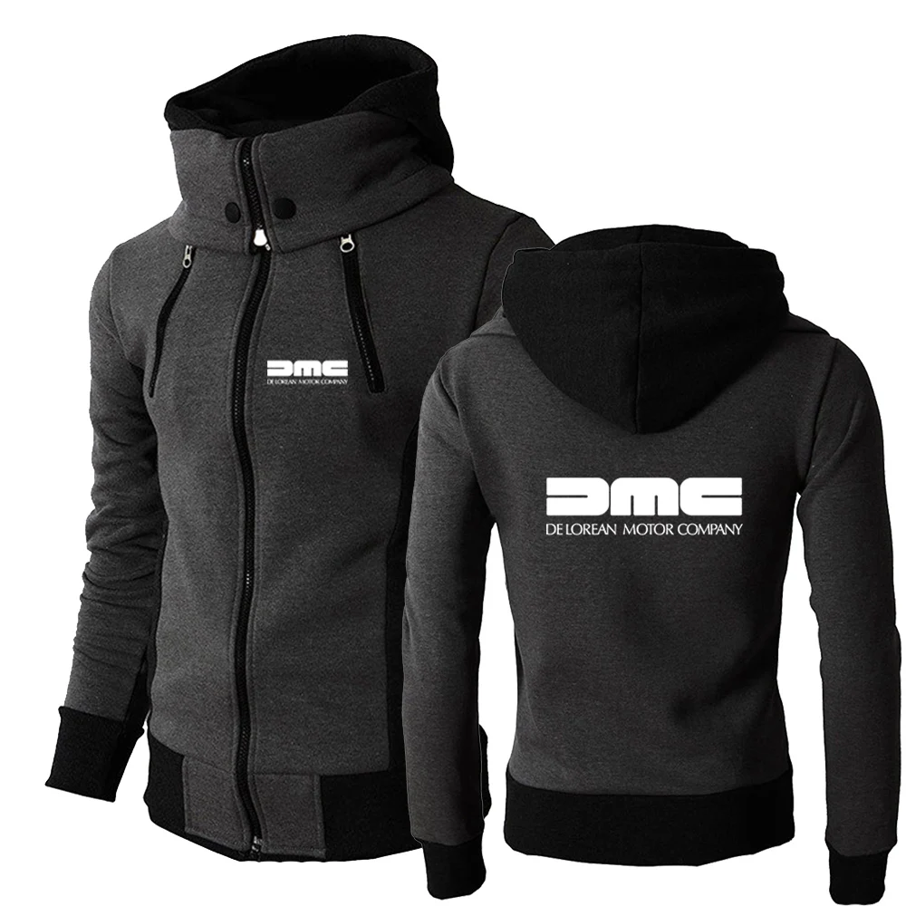 

2024 Spring and Autumn New Men's DMC DeLorean Chest Zipper Hoodie Three-color Style Causal Comfortable Simplicity Tops