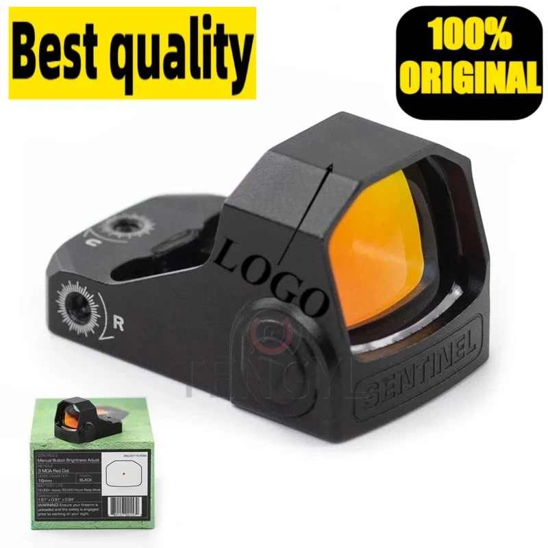 

Sent*nel 1x16 Compact Reflex 3 MOA Red Dot Sights RMSC Footprint Shake Wake Motion Sensing Manual Brightness for G*ock 43X MOS