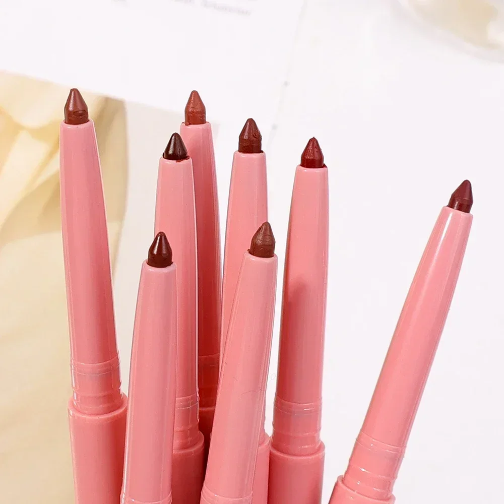 Fluwelen Matte Lip Liner Potlood Overzicht Lip Vorm Langdurige non-stick Cups Glad Naakt Bruin Lippenstift Pen Lippen make-up Cosmetica