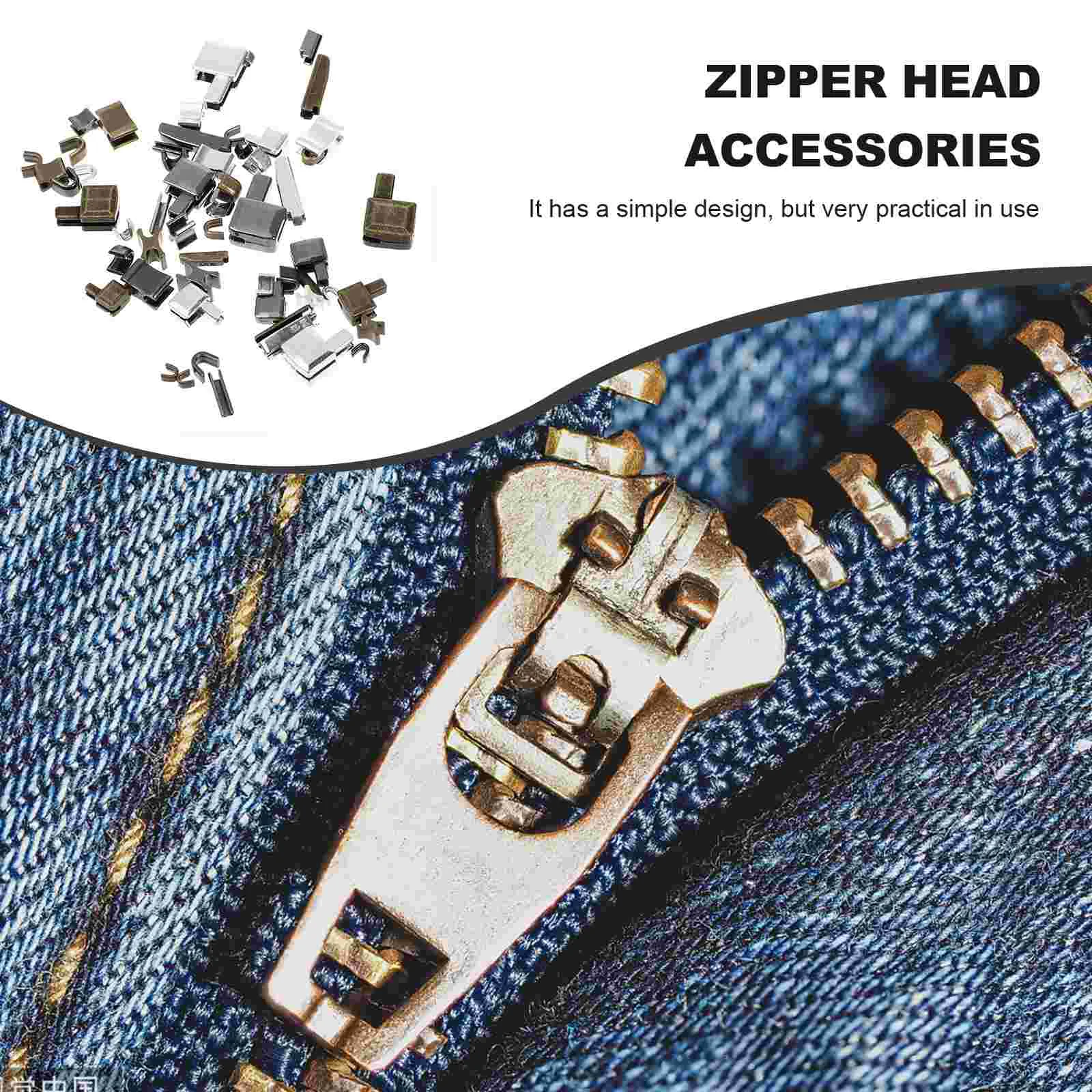 24 Set Zipper Repair Kit Insertion Pin Head Retainer Accessories Stop Teepee Tent