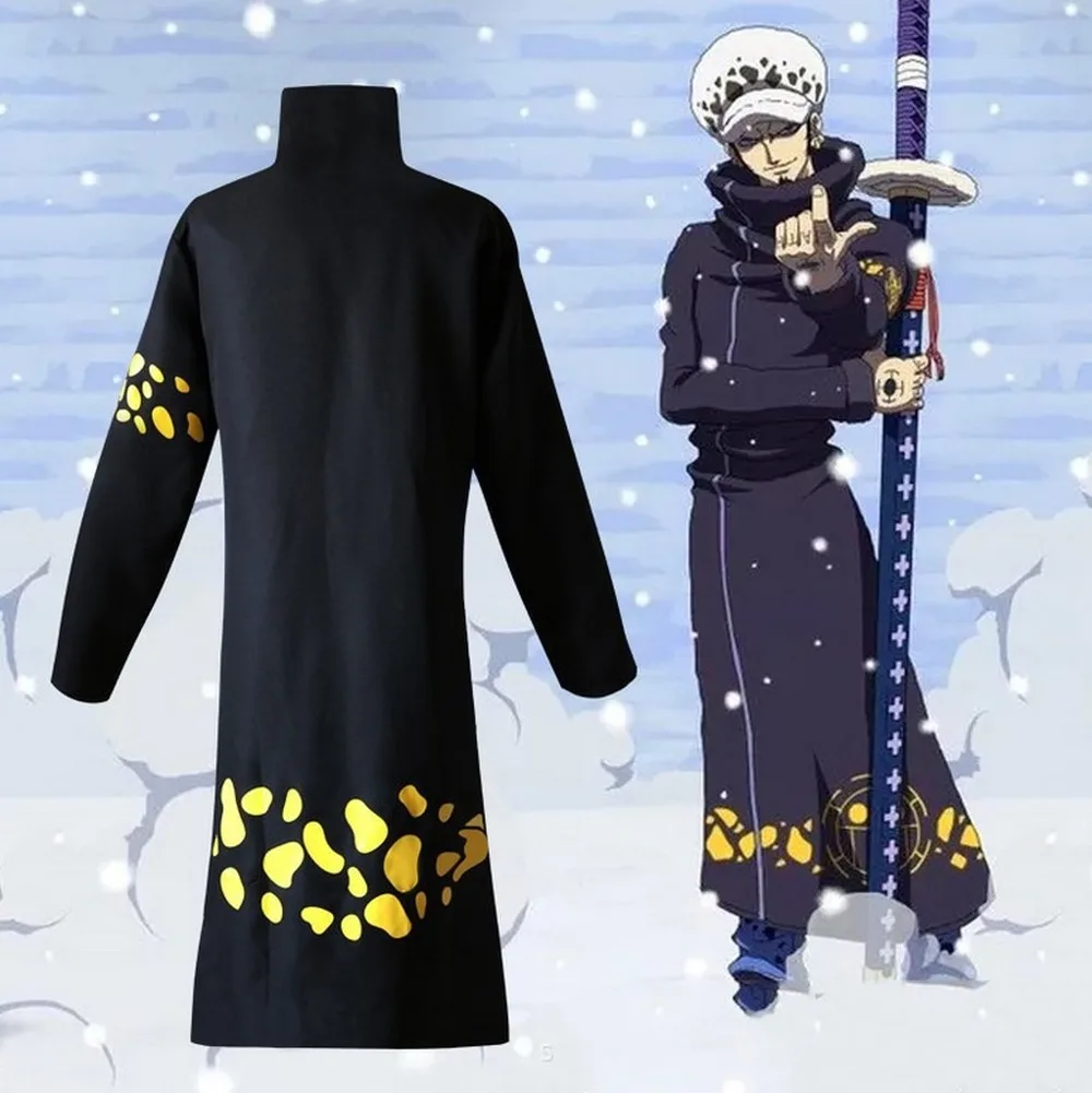 

Boy's one piece adult cosplay costume Anime dress 2 years later cosplay Trafalgar legal Death surgeon cosplay costume coat