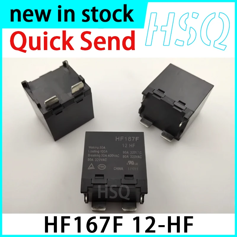 1PCS New HF167F 12-HF 4-pin 90A Solar Relay 12V