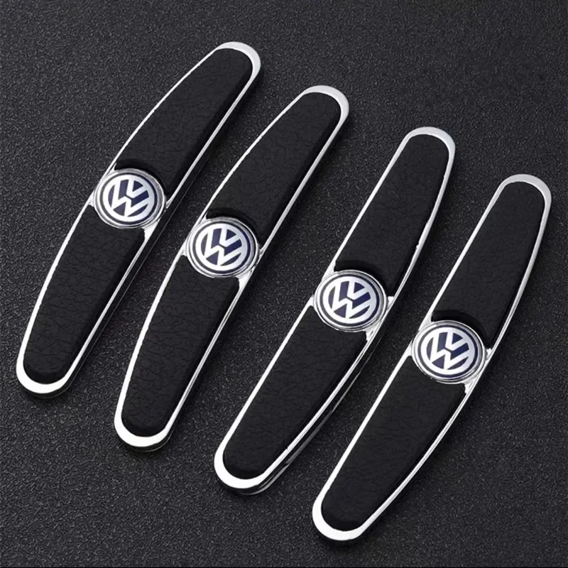 

Новые 4 шт. резиновые защитные накладки на двери автомобиля, антиударные эмблемы-стикеры для VW Volkswagen Golf Polo Passat Touran, аксессуары