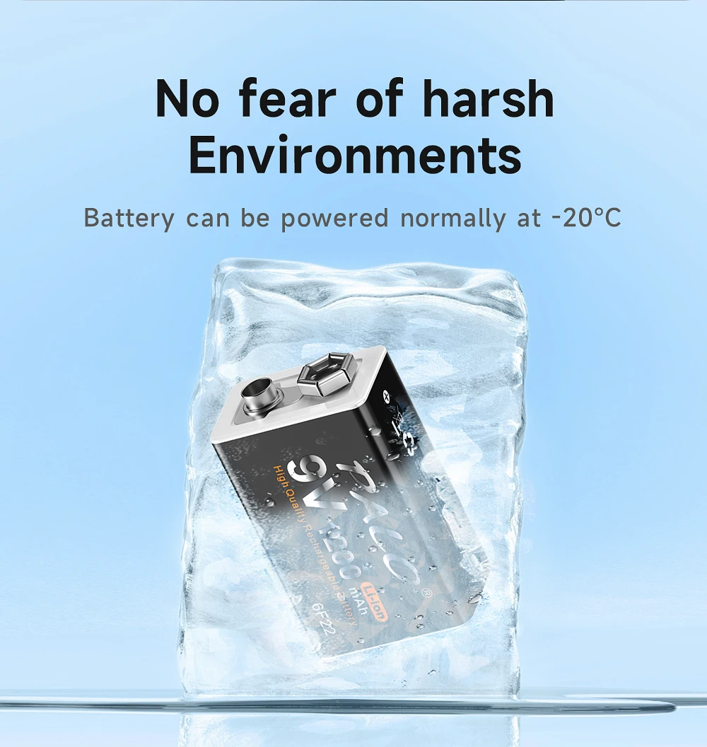 Palo 9V Akku 1200mah 6 f22 Micro USB 9V Li-Ionen Lithium Batterien für Multimeter Mikrofon Spielzeug Fernbedienung ktv – Detail 12
