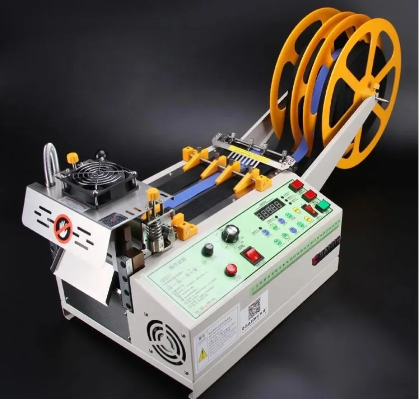 automatic hot knife blade nylon webbing tape ribbon cutter cutting machine