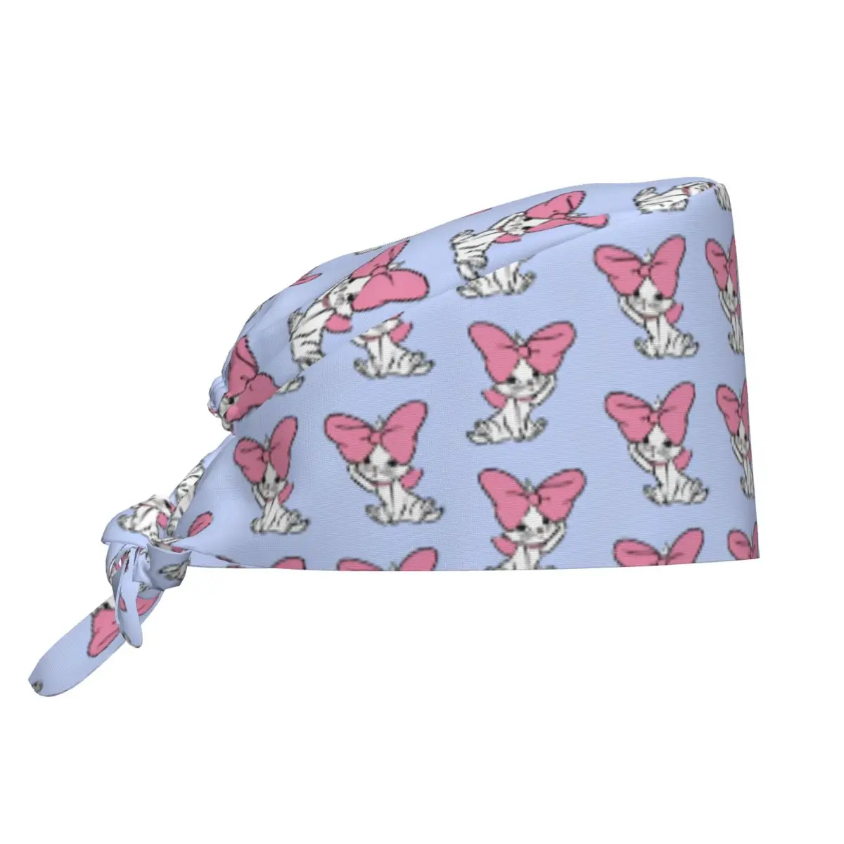 

Medical Hat Marie Cat Work Scrub Cap For Unisex Women Breathable Nursing Hats Trendy Tie Back Working Cap