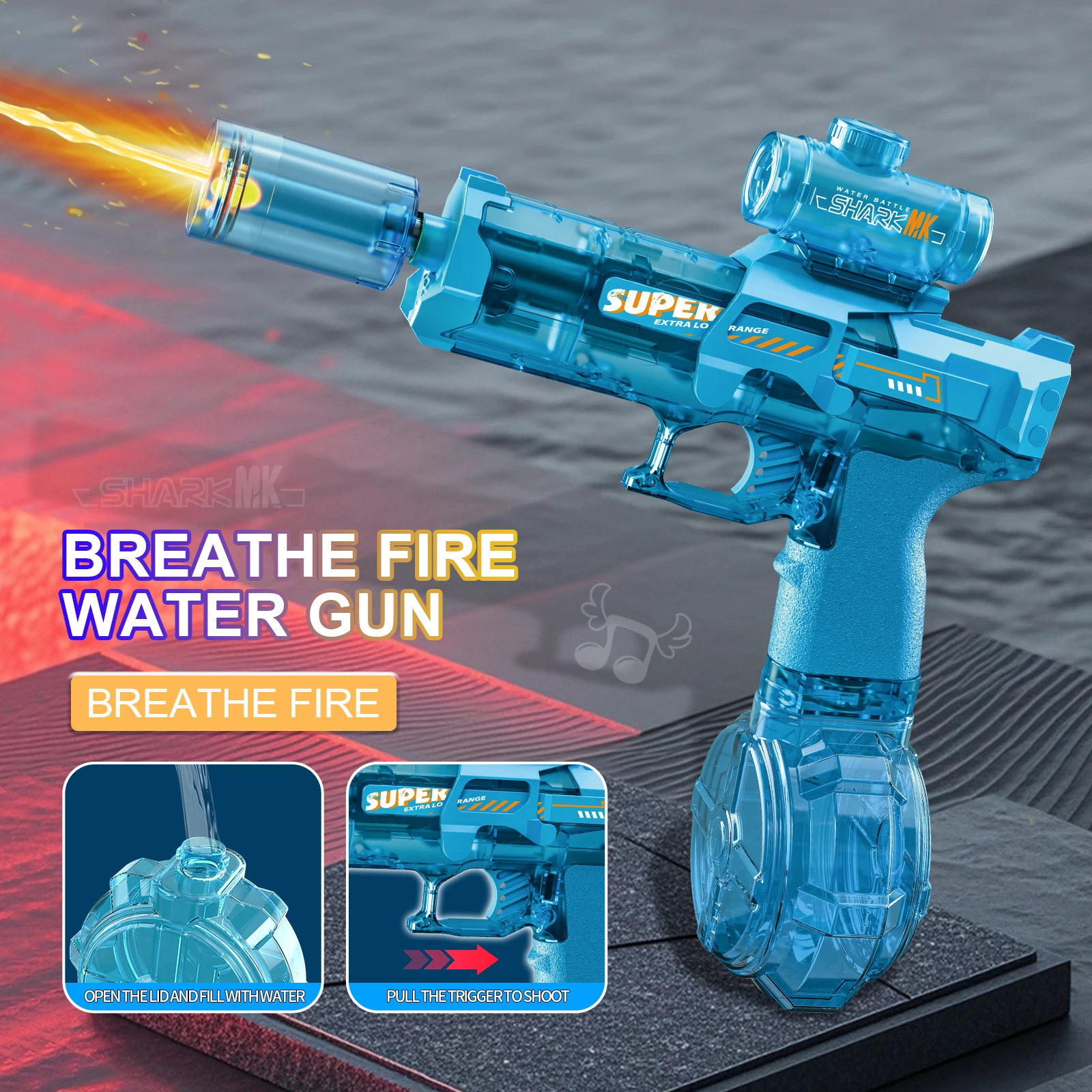 

Electric Water Guns For Adults Powerful Squirt Automatic Water Suction Water Blasters Summer Outdoor Beach Toy For boys Kid Gift